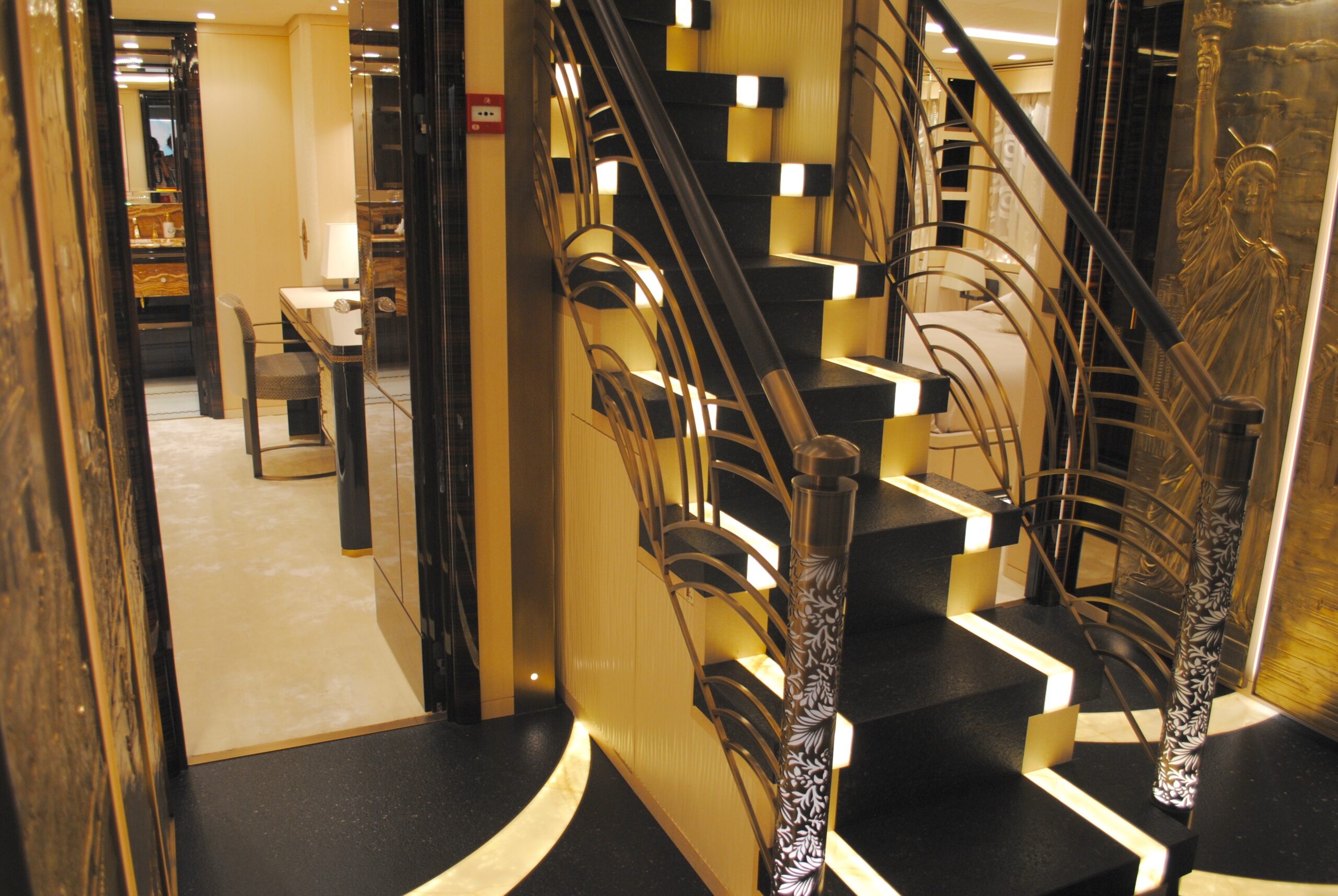 Scorpion stairwell to guest deck level